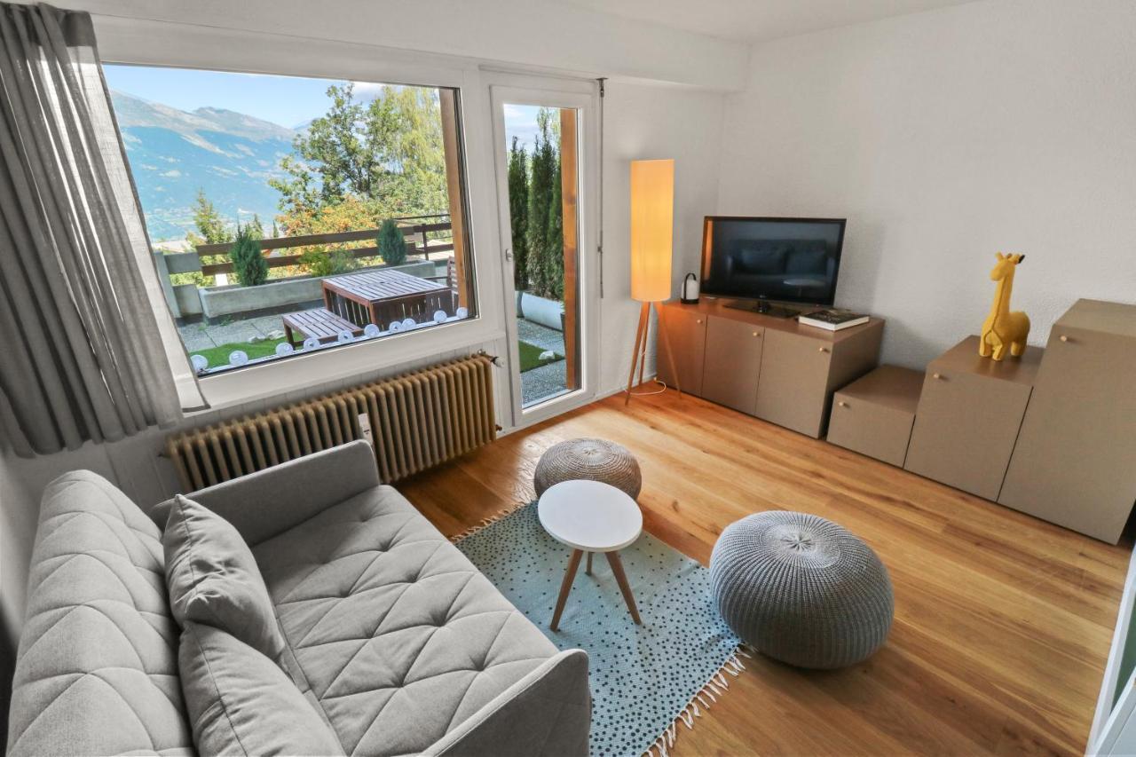 Superbe Appartement Avec Piscine Nendaz Buitenkant foto